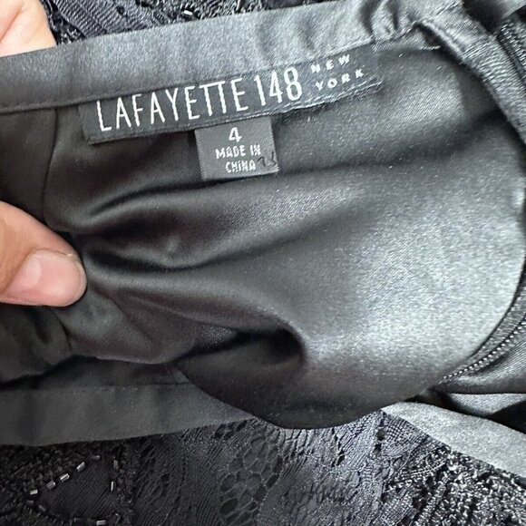 LAFAYETTE 148 Hand Beaded‎ Evening Dress Pants Size 4 - Picture 9 of 10